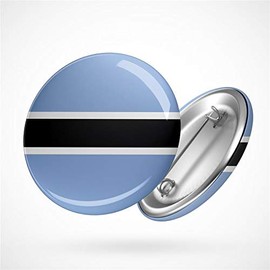 Hellweg Druckerei Button Badge Botwana Botswana Flag South Africa Flag Badge Gift Idea Badge Pin, Metal