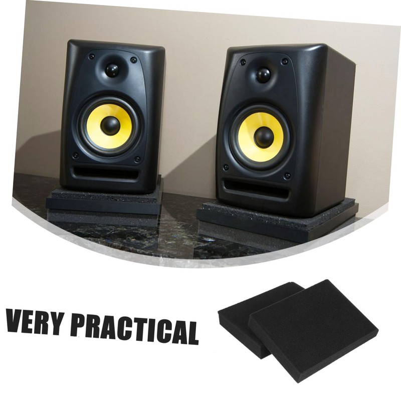BESPORTBLE 2Pcs Small High Density Speaker Isolation Pads for Enhanced