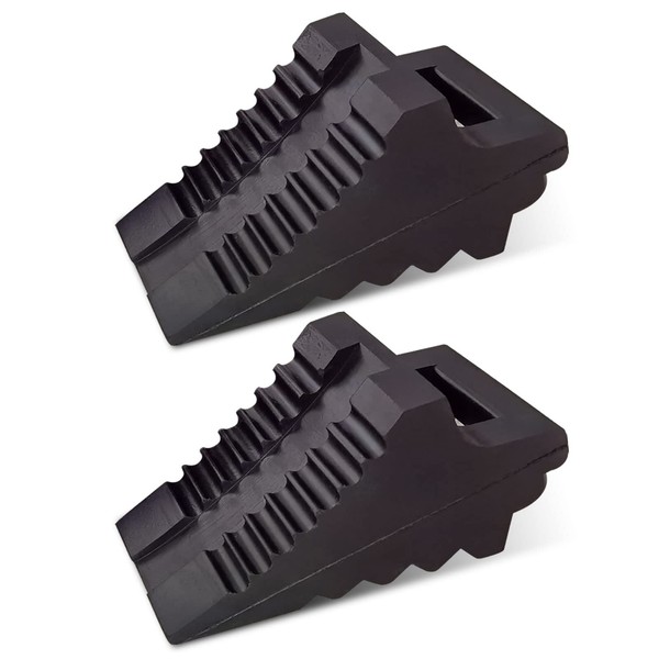 ROBLOCK Solid Rubber Wheel Chocks Heavy Duty Trailer Chock, G.V.W.