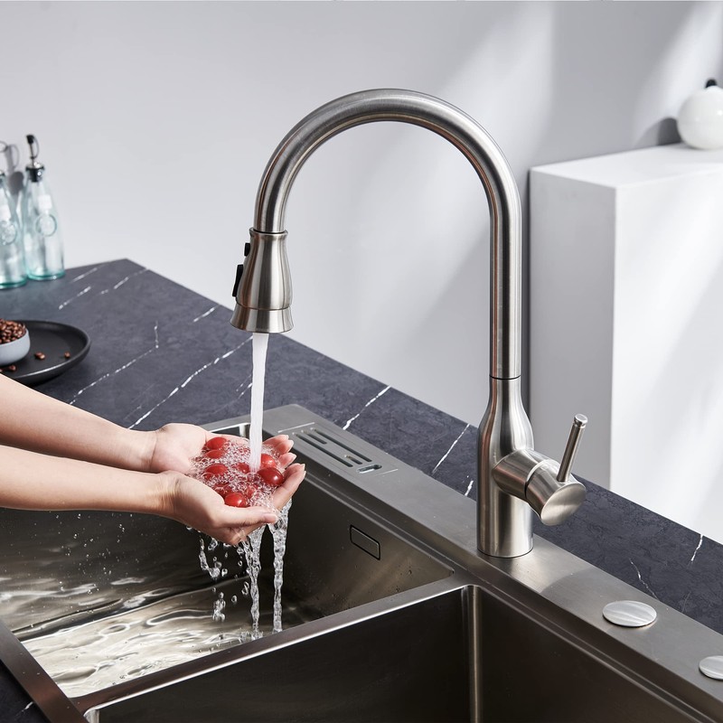 TIORIY Pull Down Kitchen Sink Faucet Spray Head Replacement with