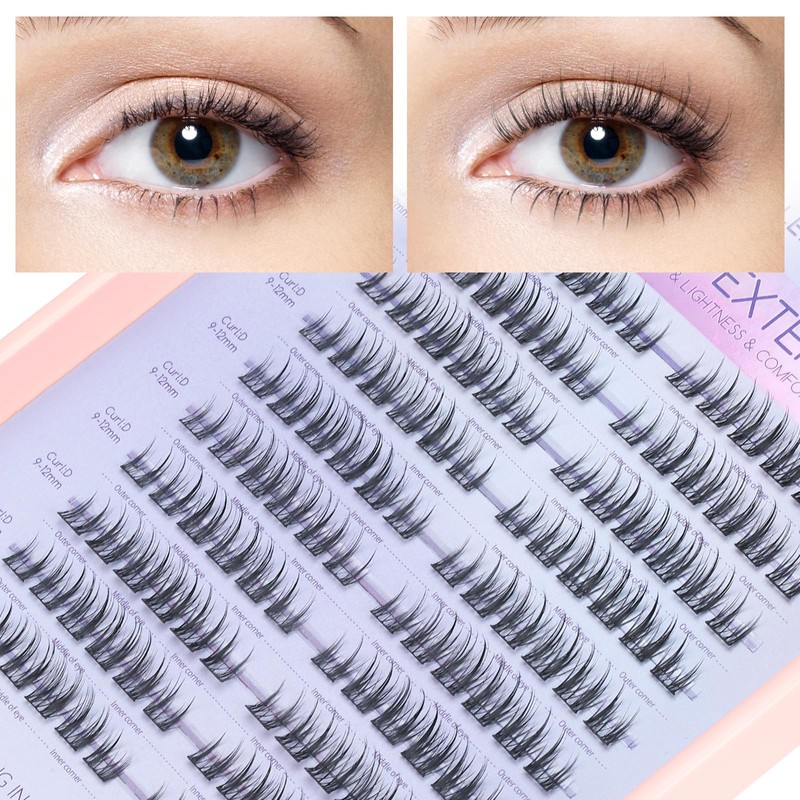 Painting Diary Pack of 120 Individual Eyelashes, 9-12 mm D