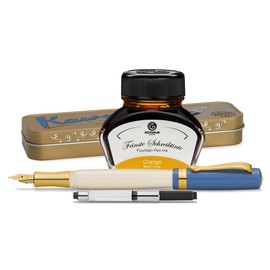 Kaweco Student Fountain Pen with 30 ml Fountain Pen Ink, Converter and Metal Case