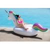 Jasonwell Giant Inflatable Unicorn Pool Float Floatie Ride On with