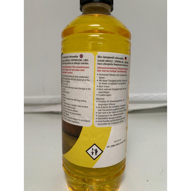 Moritz 1 x 750 ml Organic Citronella Lamp Oil for