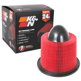 K&N Engine Air Filter: Extended Life 24,000 Mile Replacement Air Filter: Compatible with 1995-2017 Ford Super Duty V8/V10 (E150, E250, E350, E450, Mustang and other vehicle models), KNF-0945
