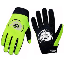 Dirt Bike Motorcycle Gloves, Motocross, Motorbike Riding, ATV, MX, MTB, Off Road Racing, Sports Cycling Gloves (Fluorescent Green, Small)