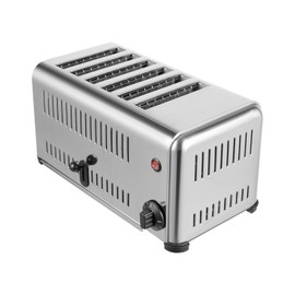 Giciashop Bread Maker Machine,110V Commercial Stainless Steel Toaster Bread Baking Machine with 6 Slices 1.1 Inch Slot &Crumb Tray for Home,Restaurant,Bakery