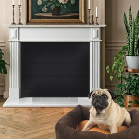 JUIN Magnetic Fireplace Cover Indoor: 39×32 Fire Place Blanket for Brick/Gas Fireplace - Magnet Fireplace Mat Air Blocker Proof Screen for Heat Loss Living Room Insulation