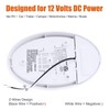 Facon 12V Single Dome RV Pancake Light with On&Off Switch,