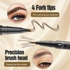 2 Eyebrow Pencils with Brush, Dark/Light Brown, Waterproof Eyebrow Pencil,