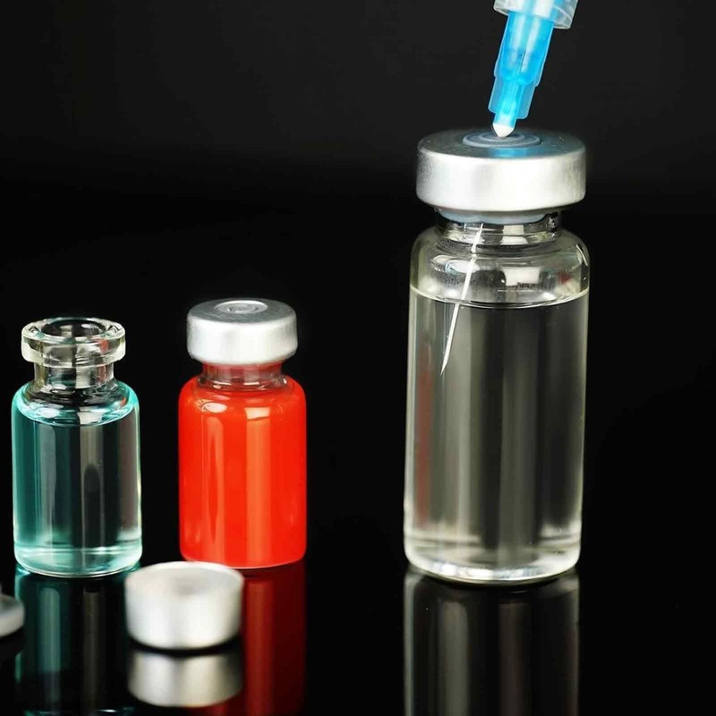 Empty Vials with Self Healing Injection Port with Off Aluminum