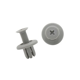 Partuto 50Pcs Plastic Push Pin Bumper Fender Rivets Expansion Screws Clips Gray 8.5mm Replacement