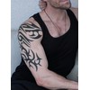 PC006x3 Temporary Large Shoulder Tattoo Upper Arm Tattoo Tribal Tattoo