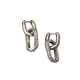 Stocking Stuffers Holiday Outfits for Women 2024 Gold Chain Link Earrings for Women Square Hoop Earrings Gold Link Earrings U-Shaped Rectangular Paperclip Earrings Dainty Jewelry Gifts for Teen Girls