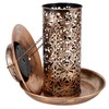 Solar Bird Feeder Solar Powered Garden Light Portable Hanging Hollow