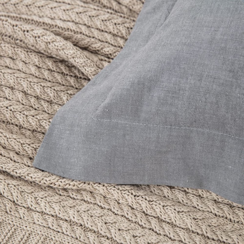 DAUAOTO Cotton ChambrayPillow Shams, 2 Pieces Pillowcase Set, 20"x36" Pillow