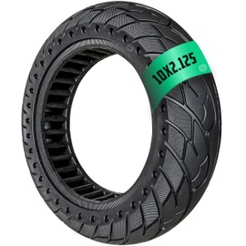 MOOVMOOV Solid TIre 10x2.125 Compatible with Pure Air Electric Scooter, SmartGyro Ziro, Ninebot Series F25E, F30, F40, F65 and Others Models - Puncture Resistant Tire 10 x 2.125 Inches