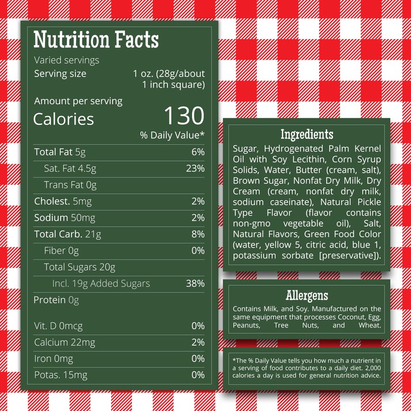 Valley Fudge, Dill Pickle, Fresh Artisan Fudge, Real Butter, Gourmet