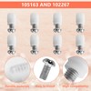 102267 105163 Plastic Sleeve and Screw Compatible with IKEA Furniture