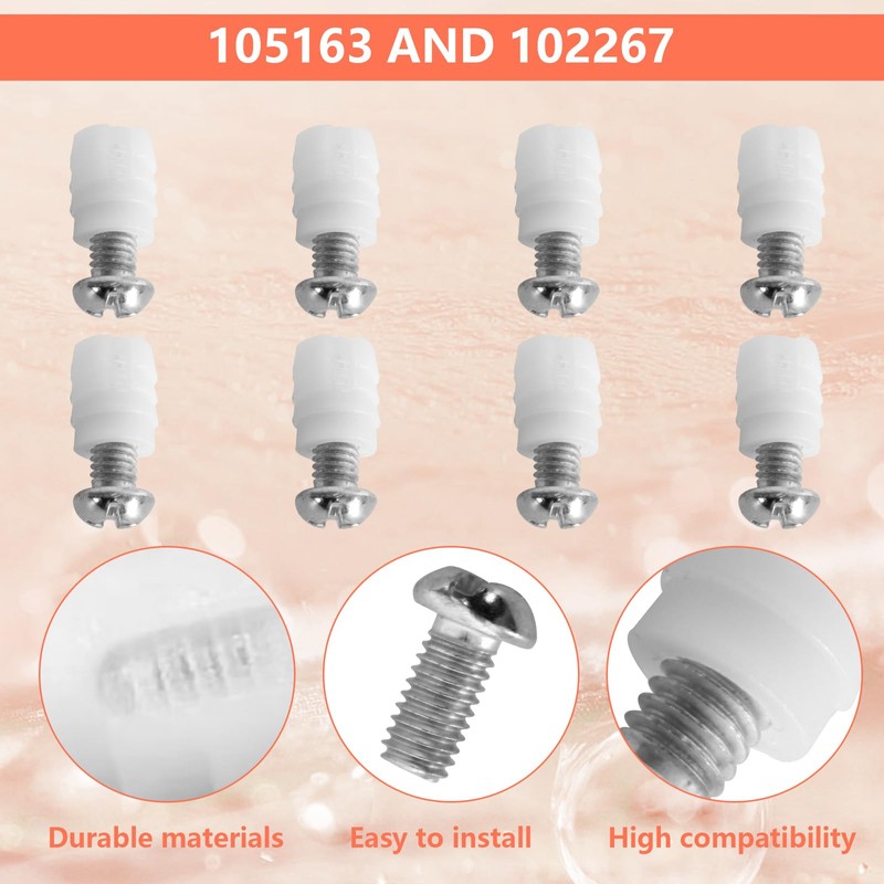 102267 105163 Plastic Sleeve and Screw Compatible with IKEA Furniture