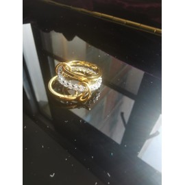 MQV Gold Silver Non-Tarnish Stackable Rings for Women Dainty Statement Ring Set with CZ Trendy Fashion Cubic Zirconia Elegant Chunky Stacking Bands for Women (size 8)