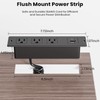 Recessed Furniture Drawer Outlet with 3 Fast-Charging USB Ports &