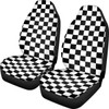 Pehede Car Seat Cover Black and White Chess Pattern Front