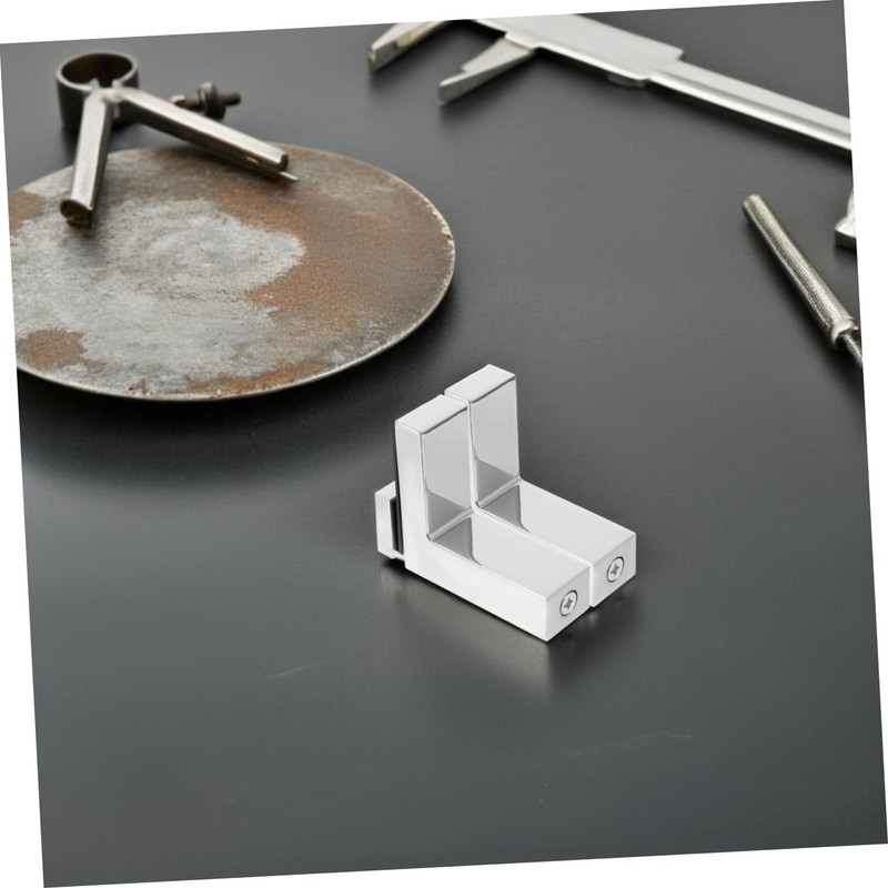 Operitacx 2pcs Adjustable Glass Shelf Brackets Supports for Thickness Stable