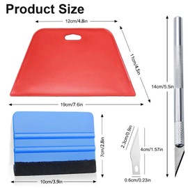 Wallpaper Tool Kit - Smoother, Squeegee for Vinyl Wrap, Wallpaper Installation & Crafting, Essential Tool Set for DIY Wallcovering Projects