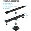Shower Drain Stainless Steel for Bathroom: Black Linear Shower Drain