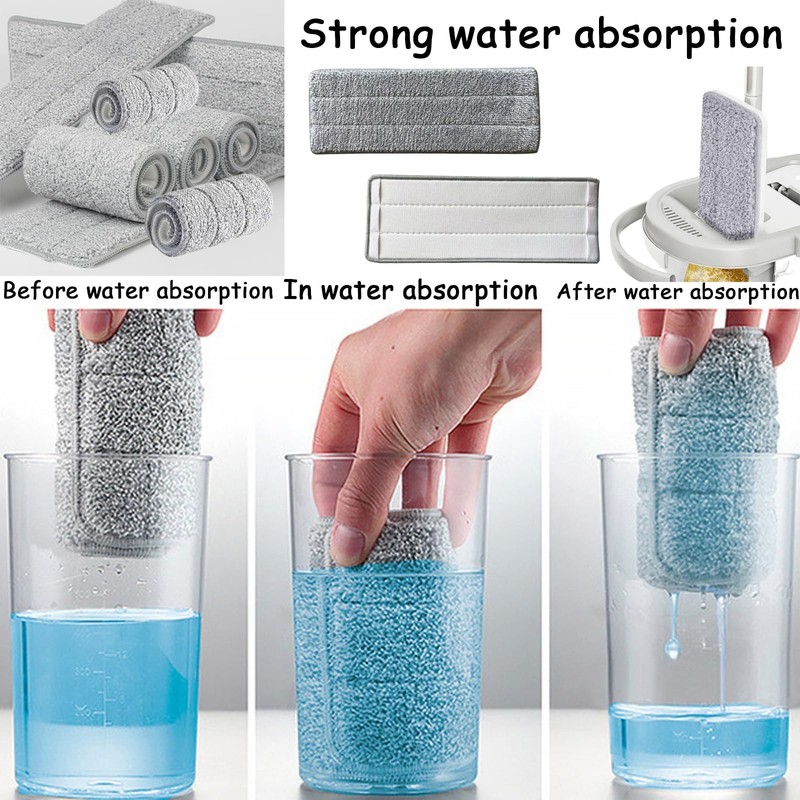 8 PCS Microfibre Mop Pads Mop Heads Replacement Cleaning Pad