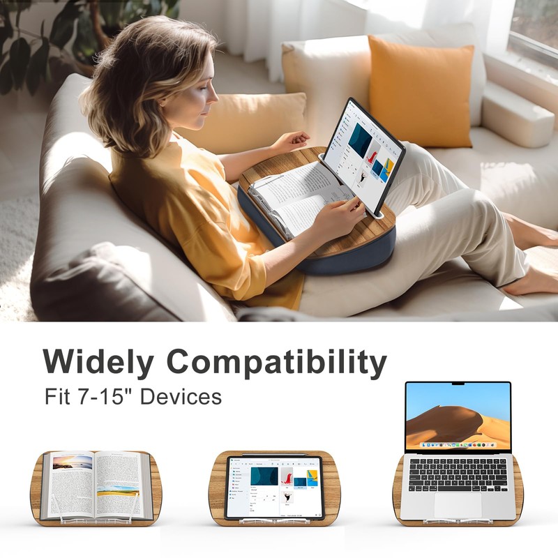 ERGONOV Lap Beanbag Book Stand for Hands Free Reading Comfortable