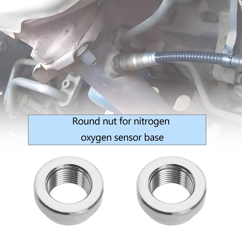 VGOL 2Pcs M18x1.5 Threads Stainless Steel Stepped Nut Bung O2