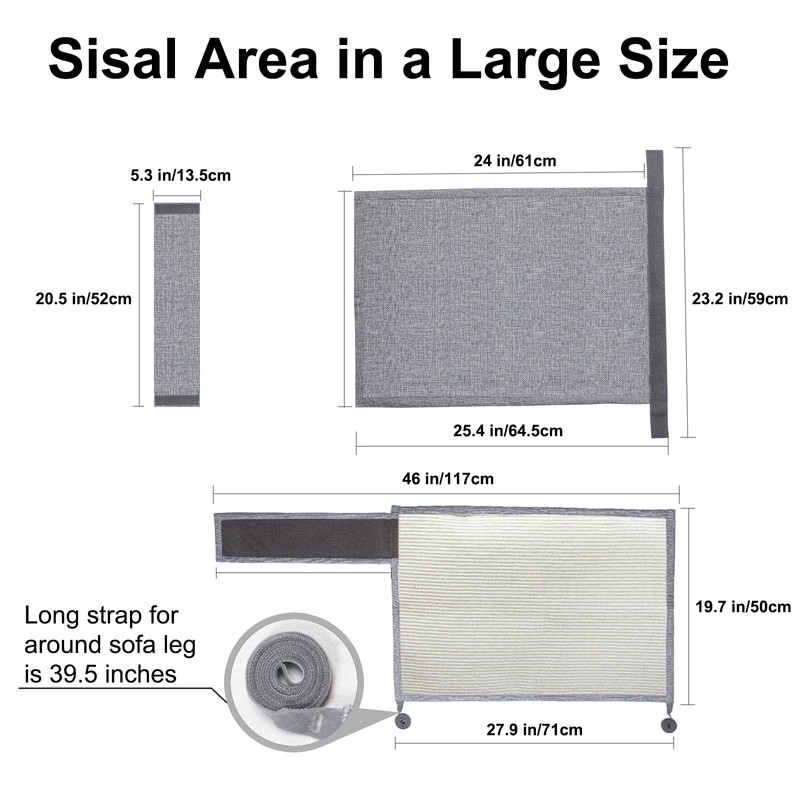 Upgraded Cat Scratch Furniture Protector,Cat Scratch Sofa Arm Sheild with