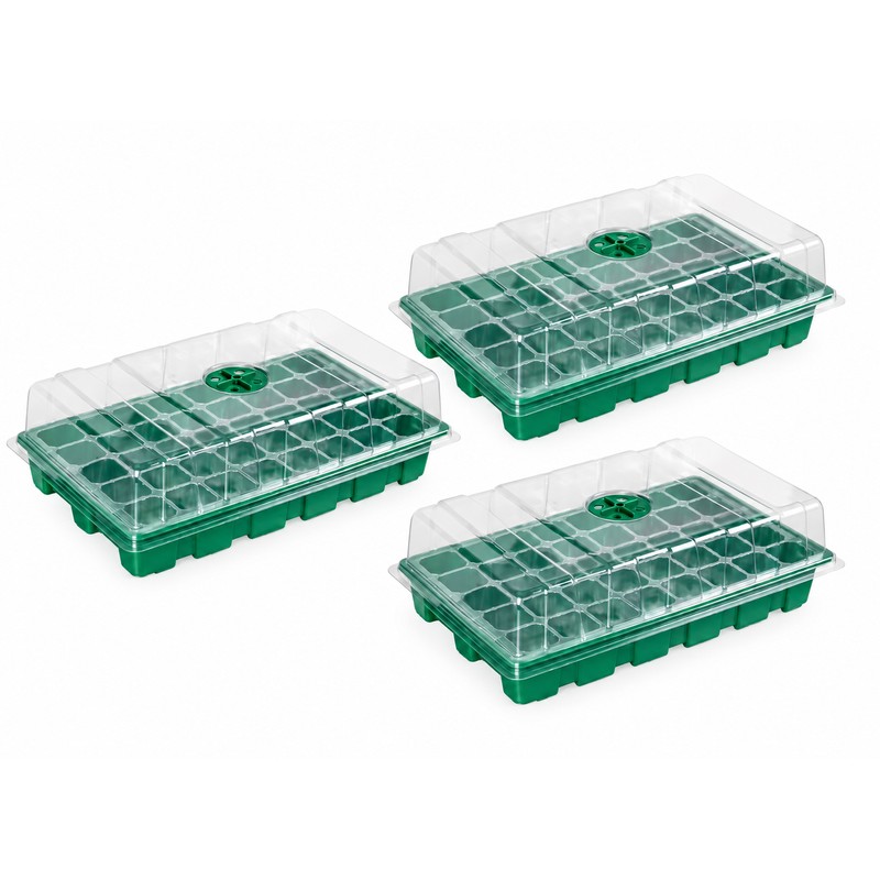 40-Cell Seed Starter Trays for Plant Propagation – 3-Piece Set