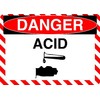 Graphical Warehouse - Danger: Acid Floor Sign-30"