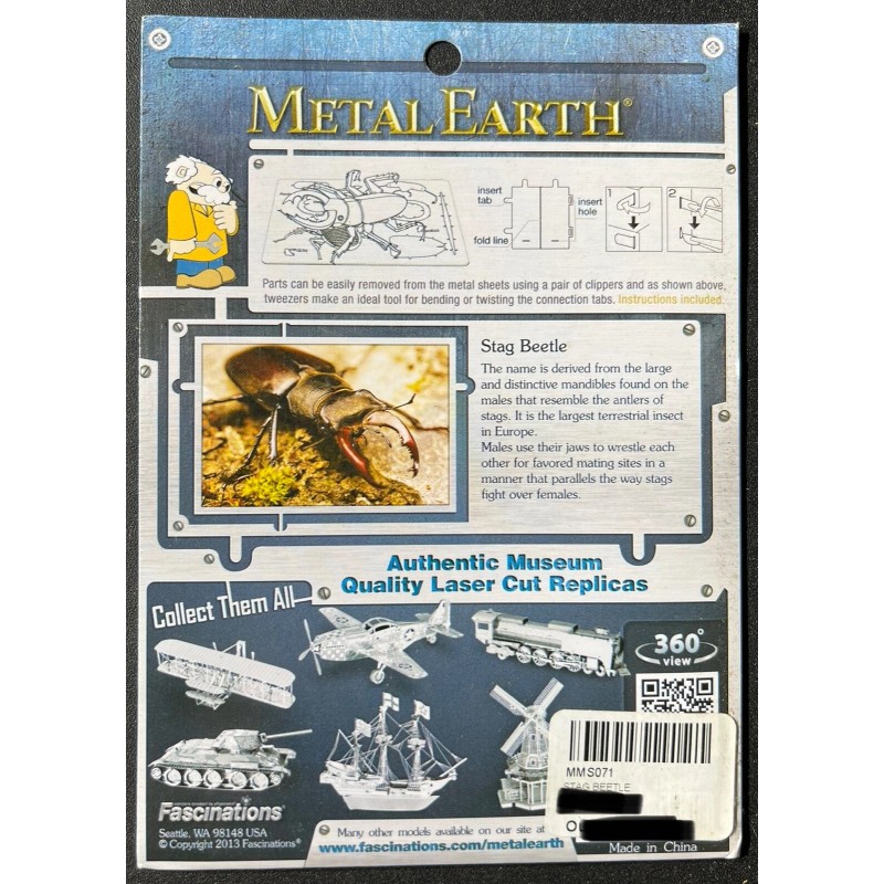 Metal Earth Stag Beetle MMS071 3D Laser Cut Metal Model