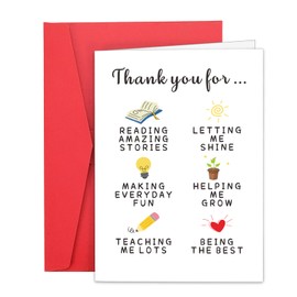Teacher Appreciation Gifts Cards with Envelope, Kindergarten Teachers Appreciation Card from Student, Lovely Teacher Thank You Cards, Teacher Retirement Gifts, Birthday Thank You Cards for Best Tcs
