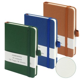 HOMEMARS Notizbuch A6,Braun Grün Blau