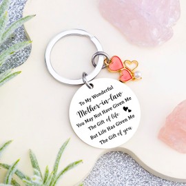 Mother In Law Gifts for Women Mother of The Groom Gift Ideas Birthday Gifts for Mother In Law Keychain Wedding Christmas Mothers Day Gift for Women