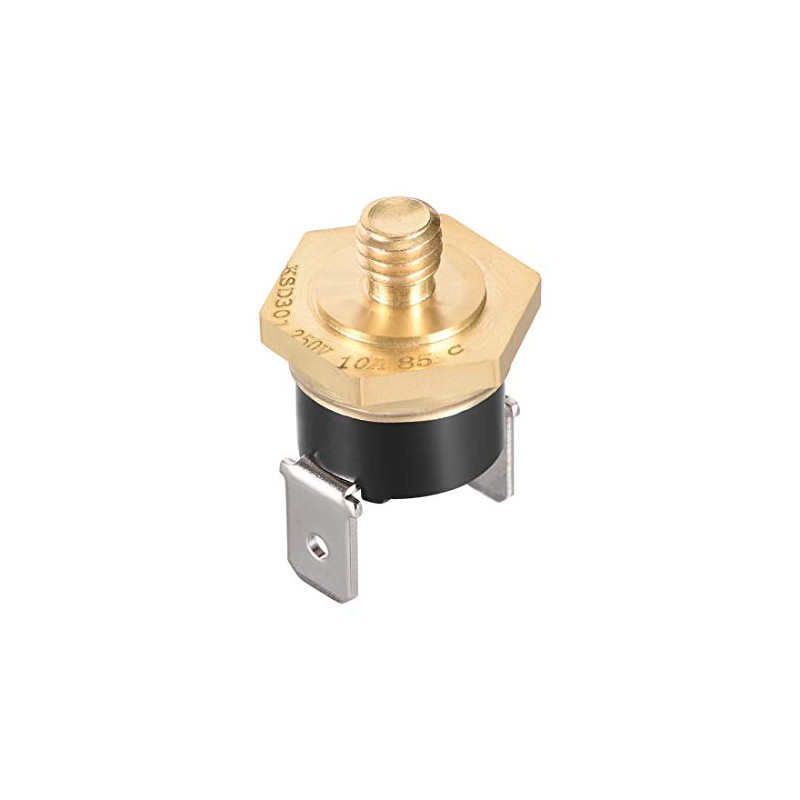 uxcell KSD301 Thermostat, Temperature Control Switch 85°C Copper M6 Normally