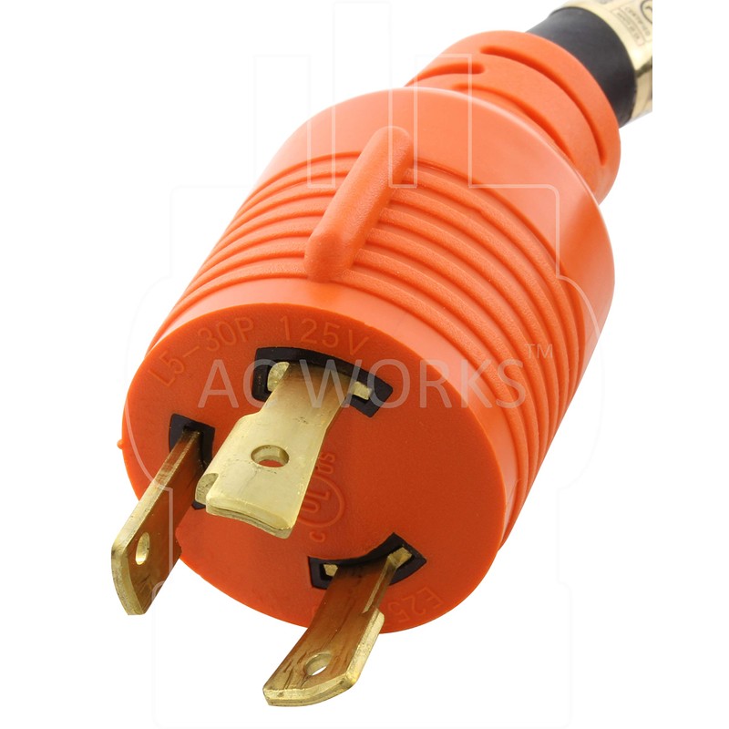 AC WORKS [L530PR] SOOW 10/3 3-Prong NEMA L5-30 30Amp 125Volt