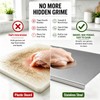 Stainless Steel Cutting Board with Counter Lip,Metal Pastry Board Kitchen