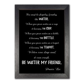 Bruce Lee Full Water Quote #B A4 Unframed My Friend Black and White Poster Motivation Inspiration Photo