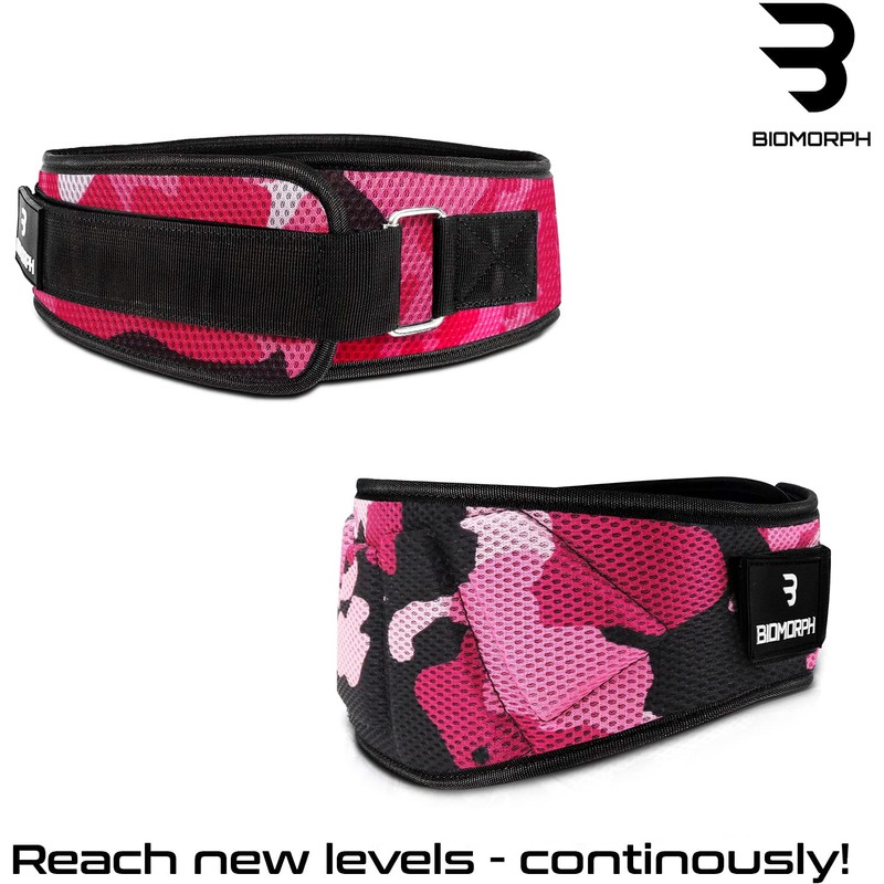 BIOMORPH Neoprene Weight Lifting Belt for Strength Training, Powerlifting, Bodybuilding,