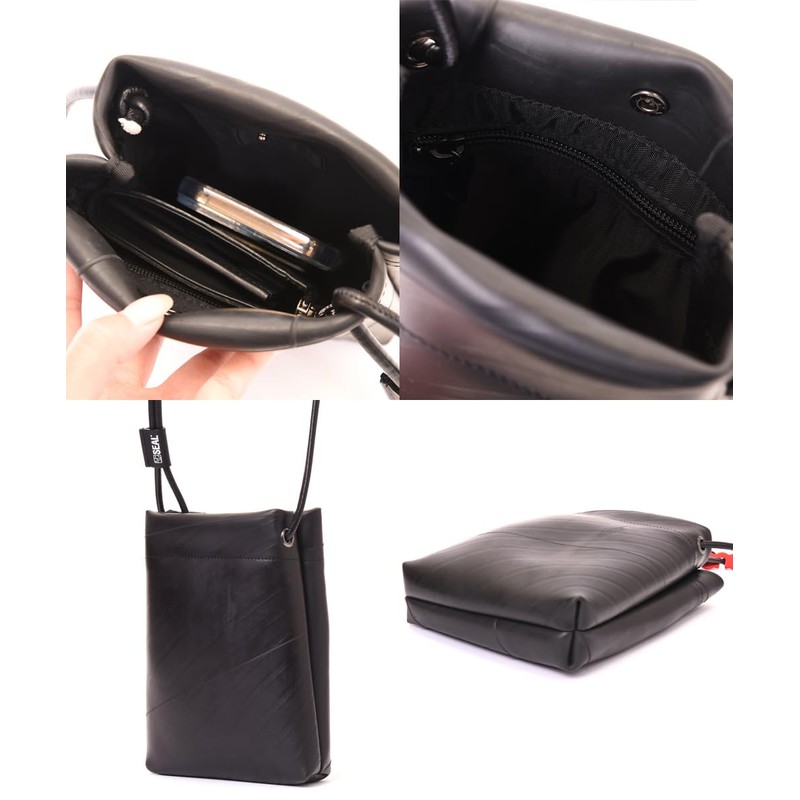Seal Leather Cord Shoulder Bag Sacoche Men's Mini Shoulder Bag
