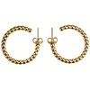 SILBERMOOS Women's Hoop Earrings Gold-Plated Ball Shiny 925 Sterling Silver