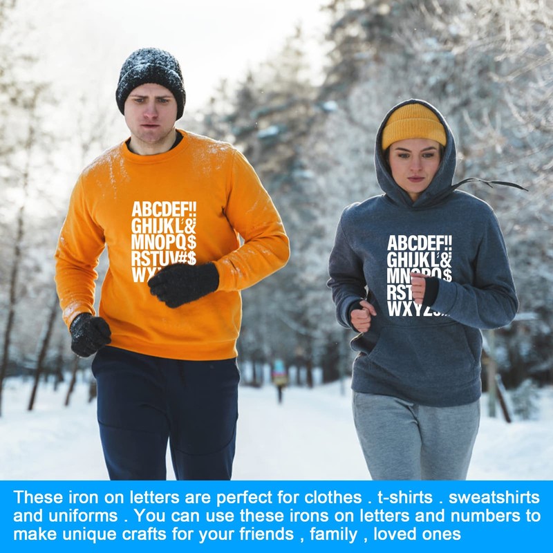 181 Pcs Iron On Letters and Iron On Numbers, 8