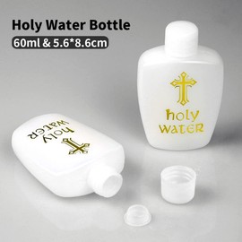 BolianOvi 5Pcs Holy Water Bottles Holy Water Empty Containers 60ml Holy Water Plastic Bottle