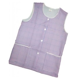 Ladies Dogtooth Tabard with Two front pockets four front buttons Pink OS (Approx 44-46 inches)